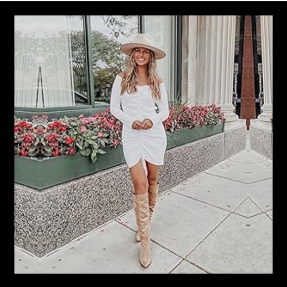 Almost Famous Dresses & Skirts - Beige Sweater Dress